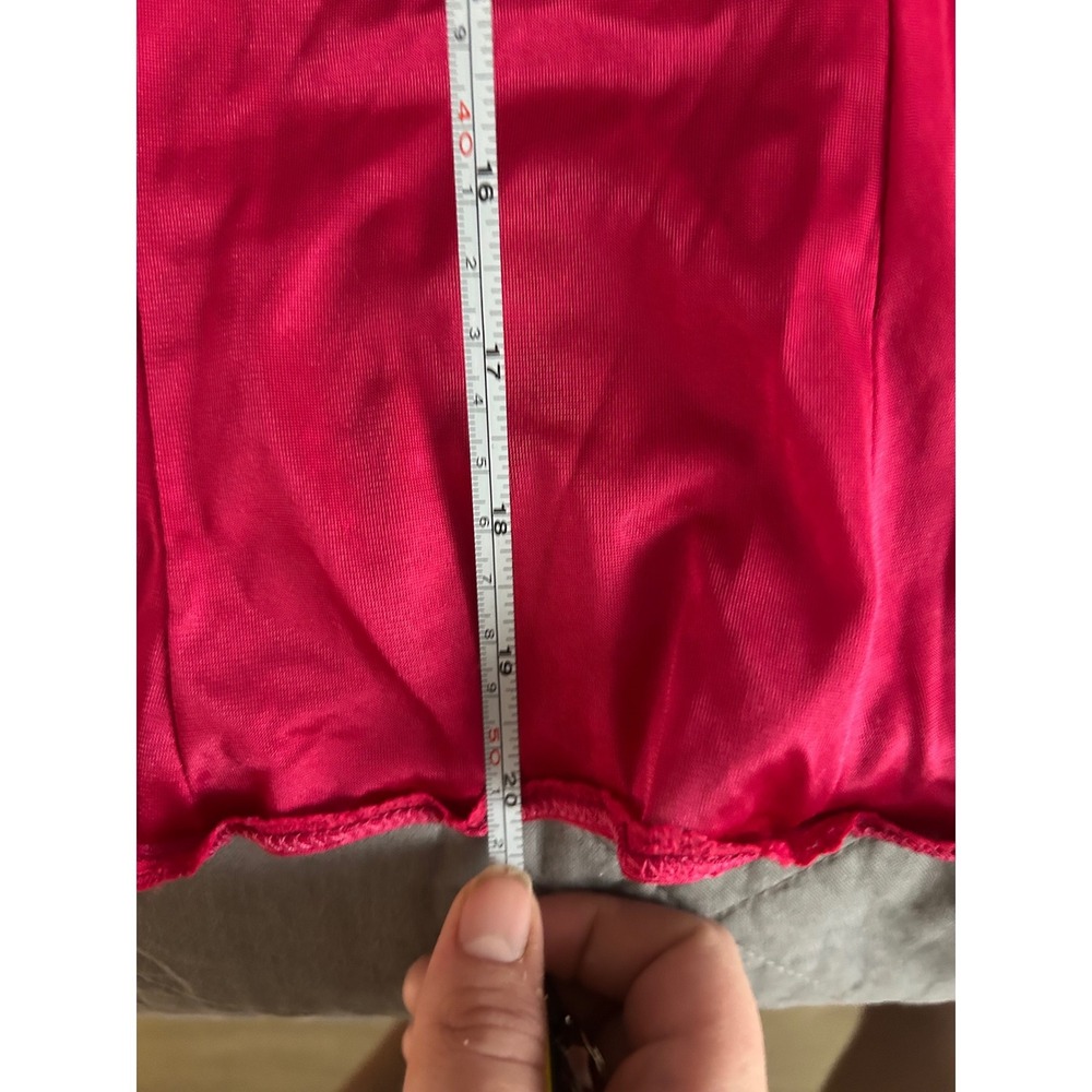 Secret‎ Accents Red Lace Trim Satin Cami Tank Top Layer S Coquette Fairy - Picture 10 of 12
